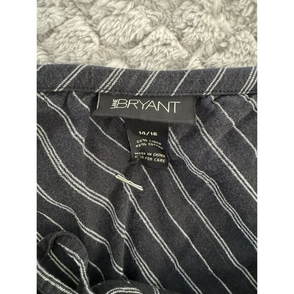 Lane Bryant Black & White Striped Maxi Skirt With Drawstring Waist Size 14/16 - Picture 3 of 7